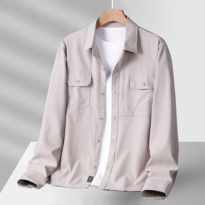 Men's structured overshirt made from breathable ripstop with two flap chest pockets Mune Fashion
