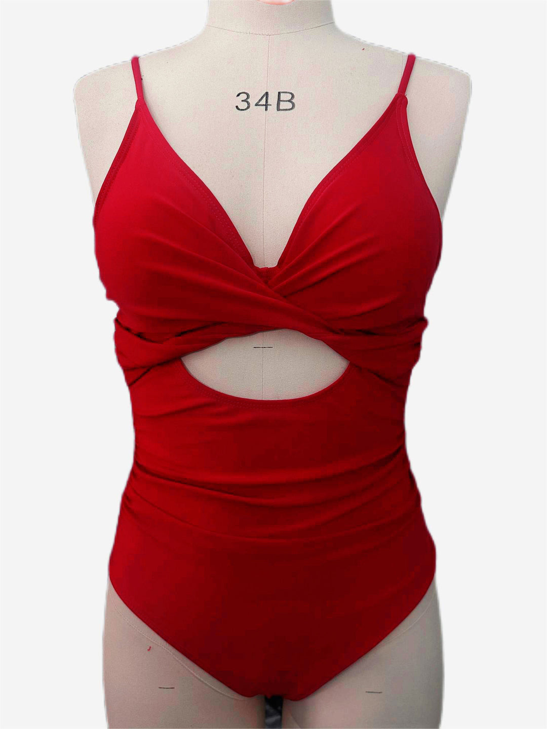 Ladies Elegant One-Piece Swimsuit with Fashionable Cut-Out Mune Fashion