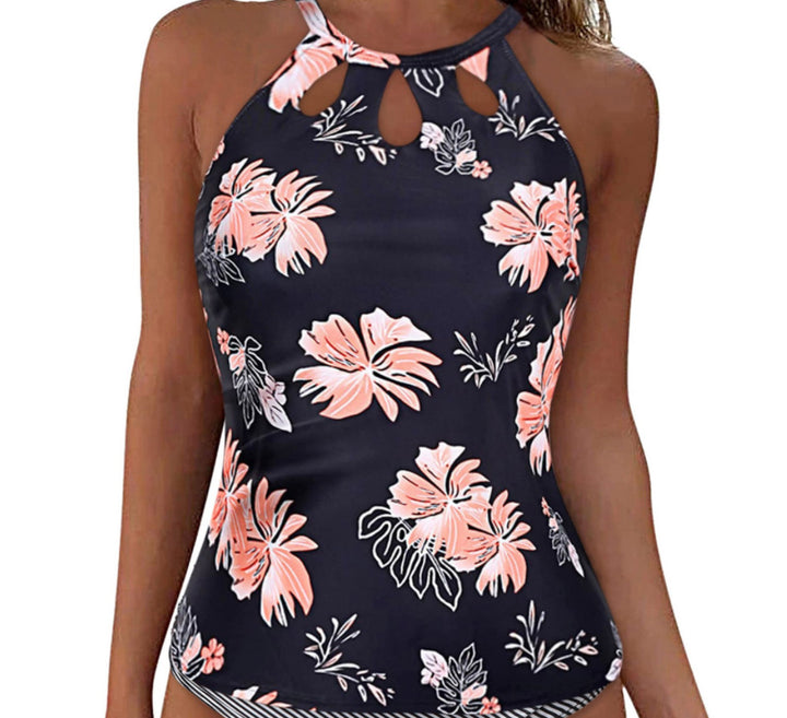 Ladies sporty tankini top with fashionable round neckline and cut-outs Mune Fashion