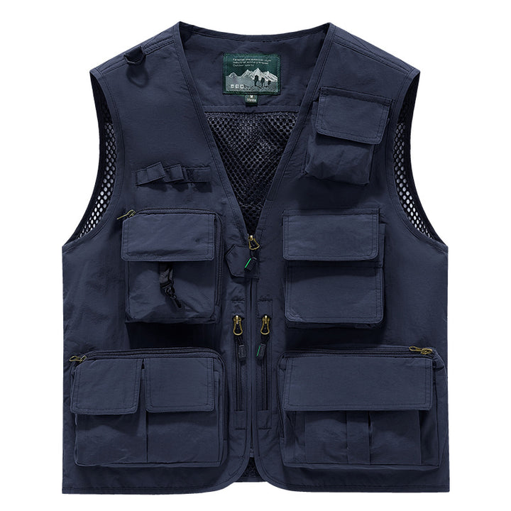Men's Multifunctional Outdoor Vest with Numerous Pockets