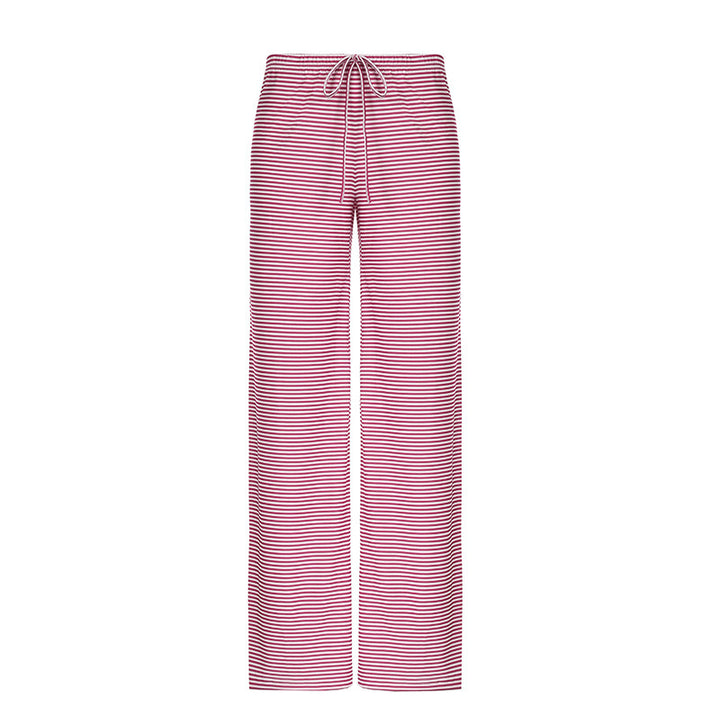 Women's lightweight jersey lounge pants with drawstring and wide leg Mune Fashion
