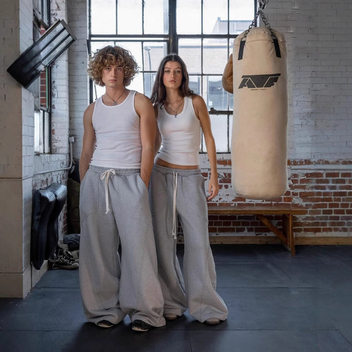 Men High Waist Relaxed Fit Jogging Pants Mune