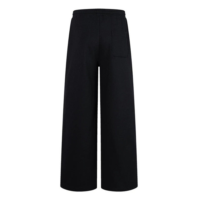 Women's Extra Wide Cotton Palazzo Sweatpants with High Comfort Waistband, Drawstring and Straight Leg Mune Fashion