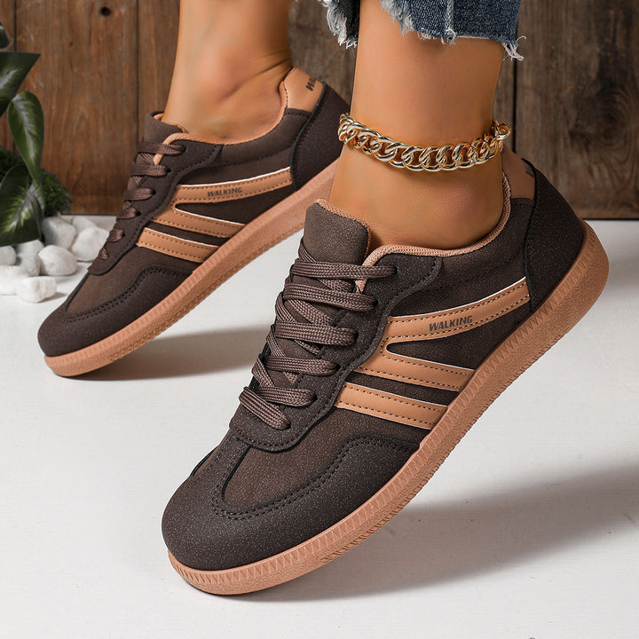 Damen Retro-Sneaker mit Gumsohle und gepolsterter Innensohle Mune Fashion