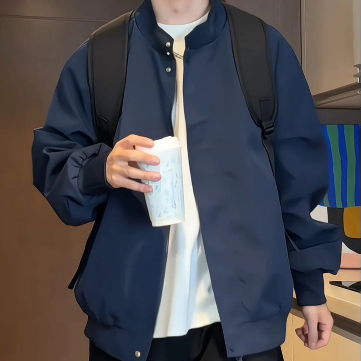 Men's Casual Functional Jacket with High Collar Mune Fashion