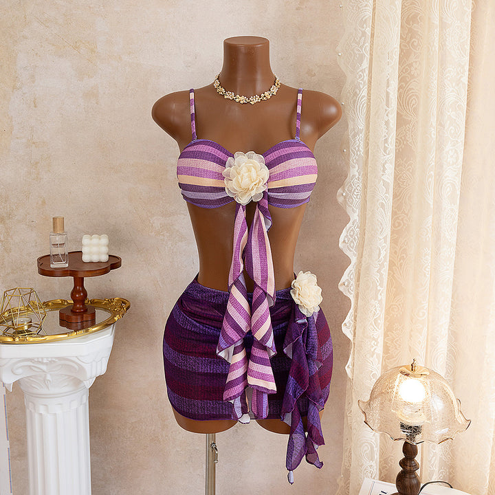 Ladies Bandeau Bikini with sophisticated wrap skirt Mune Fashion