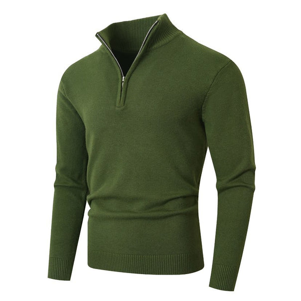 Men's sweater with half zipper and fine merino mix Mune Fashion