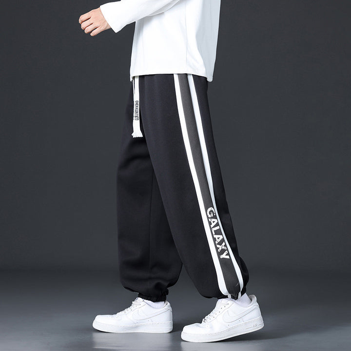 Men's Casual Sweatpants with Side Stripes