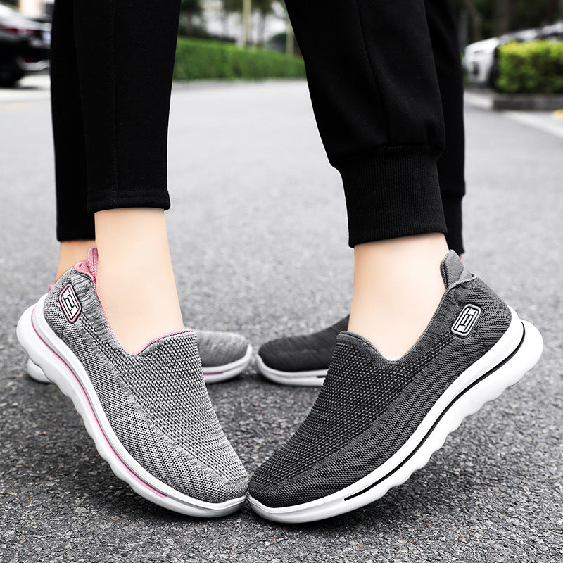 Women's knit slip-on comfort sneaker with removable memory insole and shock-absorbing EVA midsole Mune Fashion