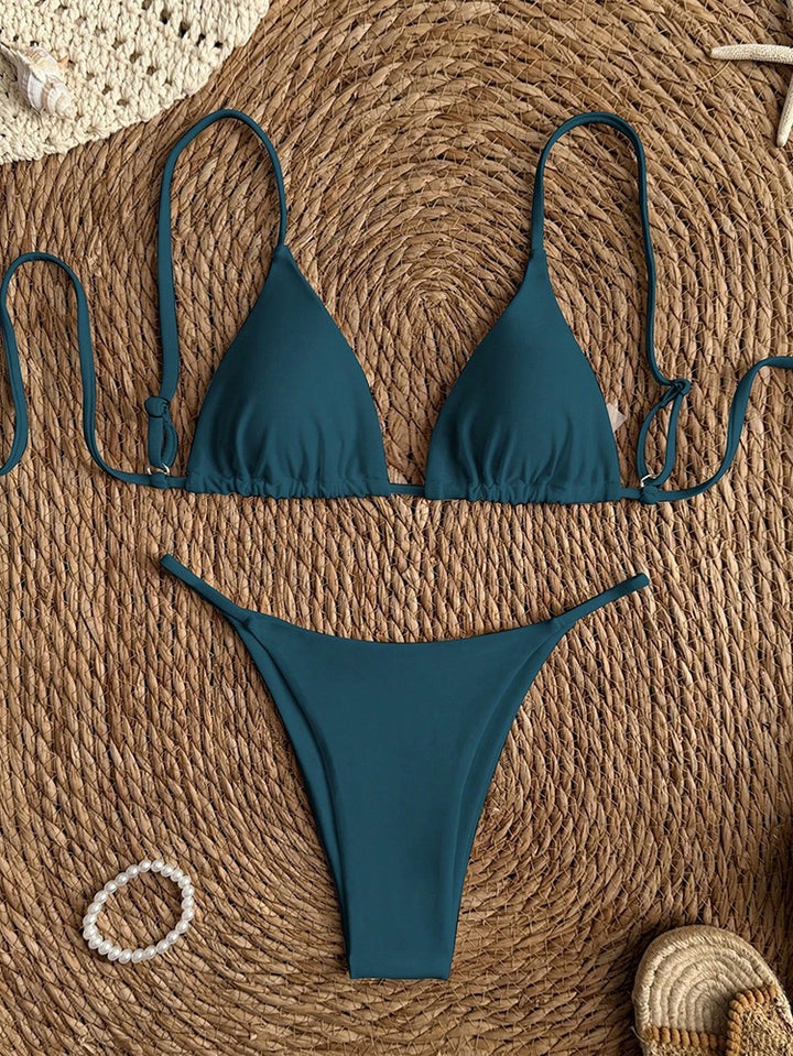 Women's Triangle Bikini Set with sophisticated tie-dye design Mune Fashion