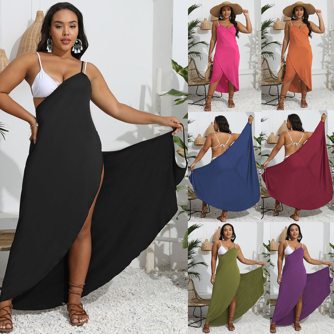 Women's Maxi Dress with Trendy Wrap Design Mune Fashion