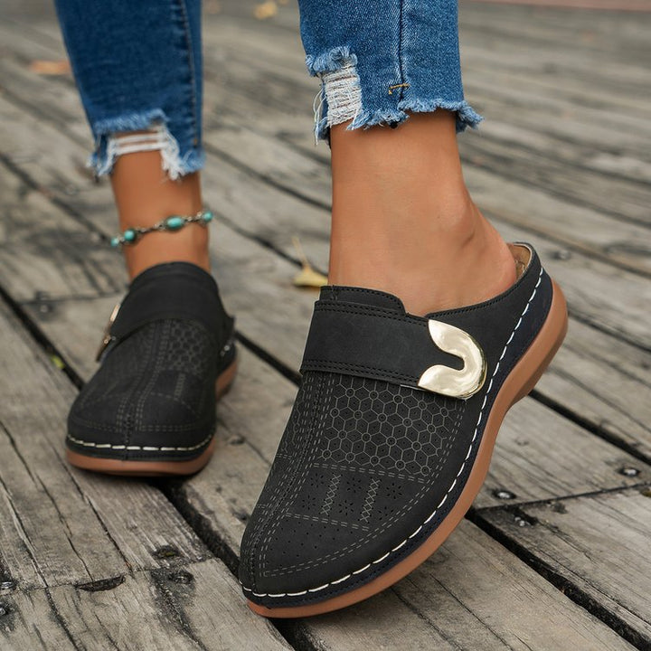 Damen Perforierte Komfort-Clogs mit Orthopädischer Einlegesohle Mune Fashion