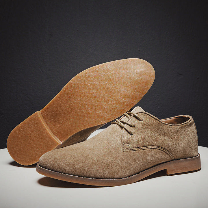 Men's Elegant Lace-Up Shoes Made of Soft Suede Mune Fashion
