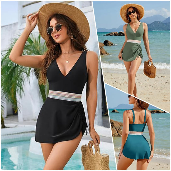 Women's Chic Wrap Swimsuit with Adjustable Waist Mune Fashion