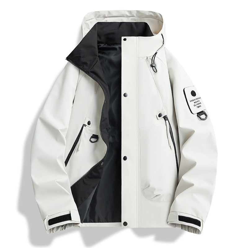 Men's minimalist weatherproof parka with contrast lining and utility details Mune Fashion