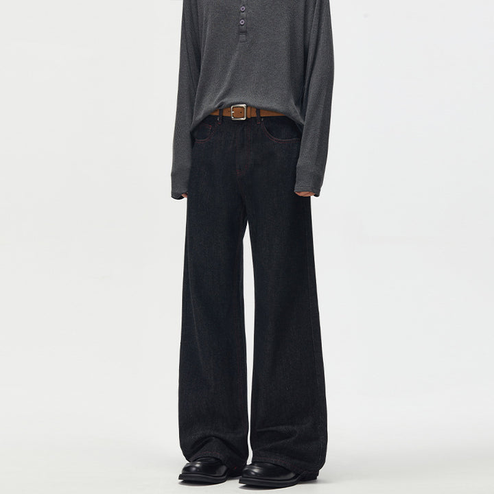 Men's Voluminous Marlene Jeans in Palazzo Cut with Clear Seam Details Mune Fashion