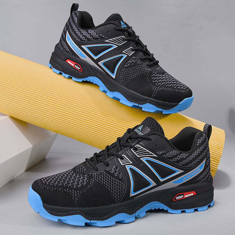 Men's nano rugged trekking sneakers with aggressive profile design and breathable knit upper Mune Fashion