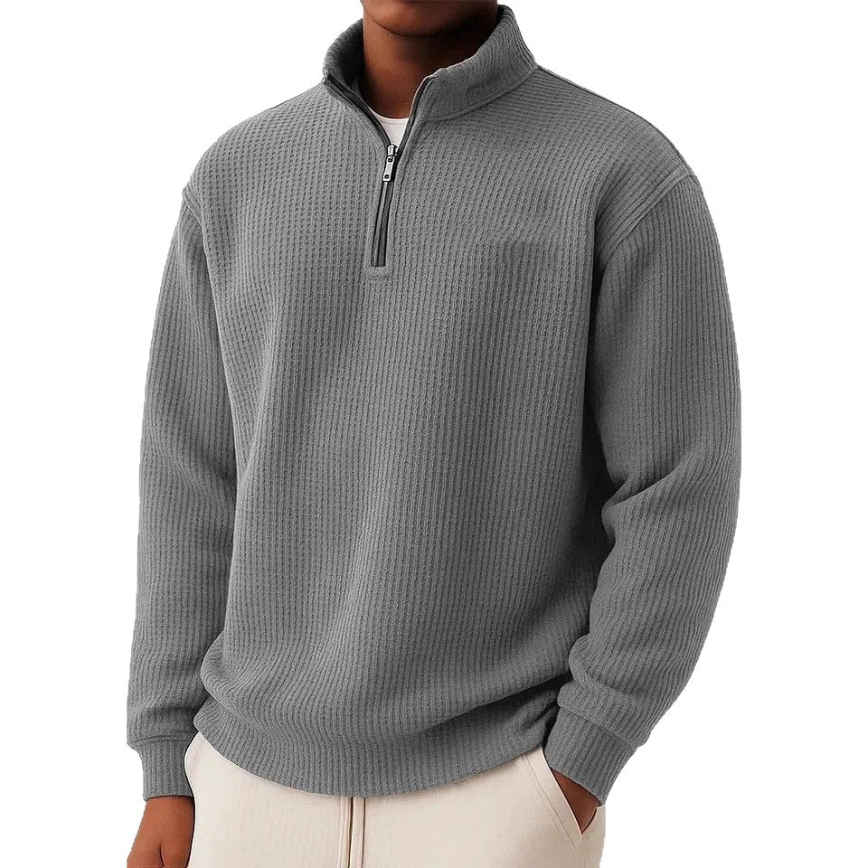 Men's High-Quality Pullover with Zipper Mune Fashion