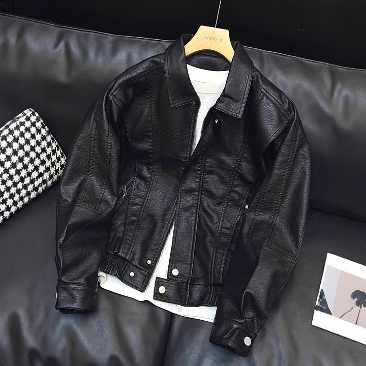 Women's Fashion Leather Jacket Mune Fashion