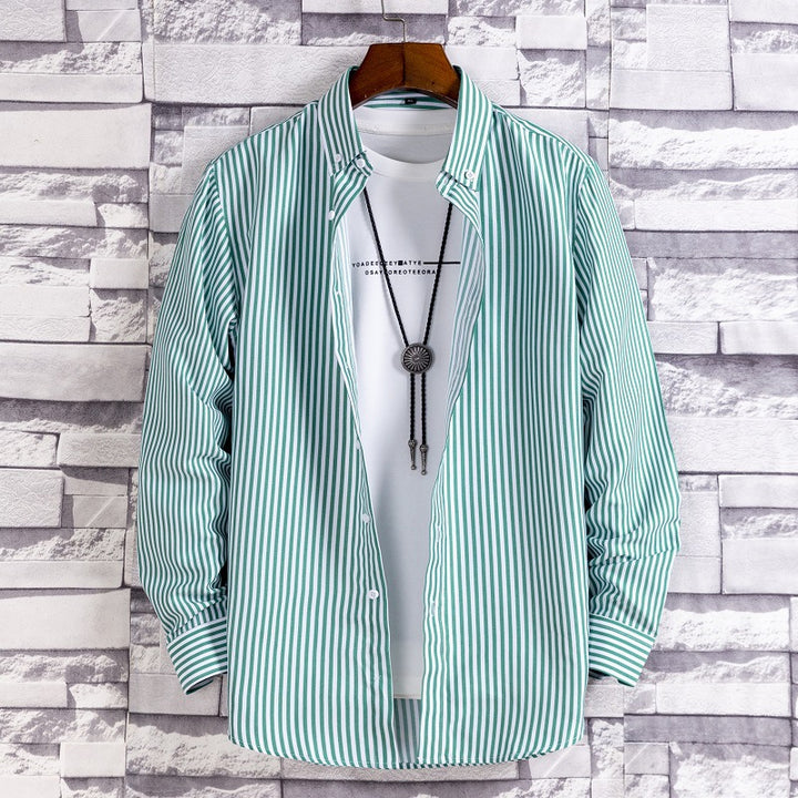 Men's casual shirt jacket made of a light cotton blend with button-down collar Mune Fashion