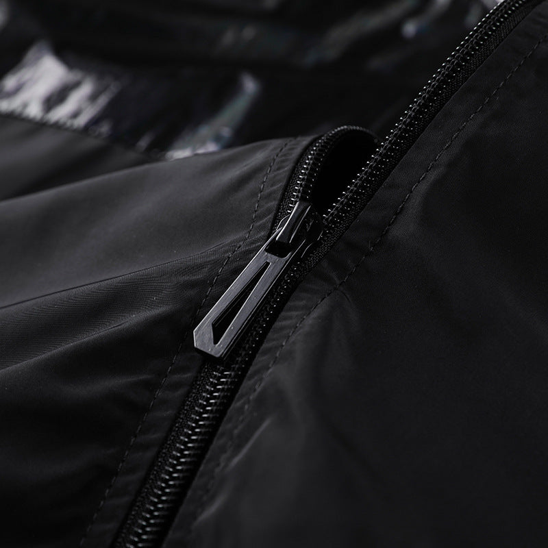 Men's Stylish Transitional Jacket with High-Shine Outer Material Mune Fashion