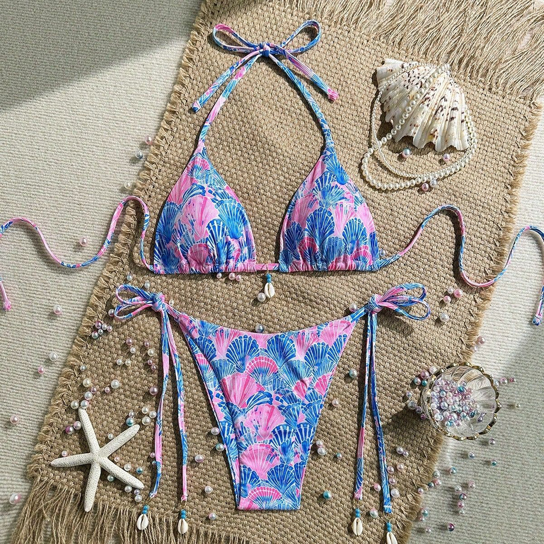 Women's Triangle Bikini with Shell Details Mune Fashion