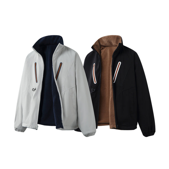 Unisex Lightweight Tech Softshell Jacket with Stand-up Collar, Water-repellent Membrane and Utility Pockets Mune Fashion