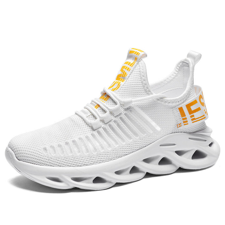 Unisex nan breathable ultra-light knit sneakers with cushioning hollow sole Mune Fashion