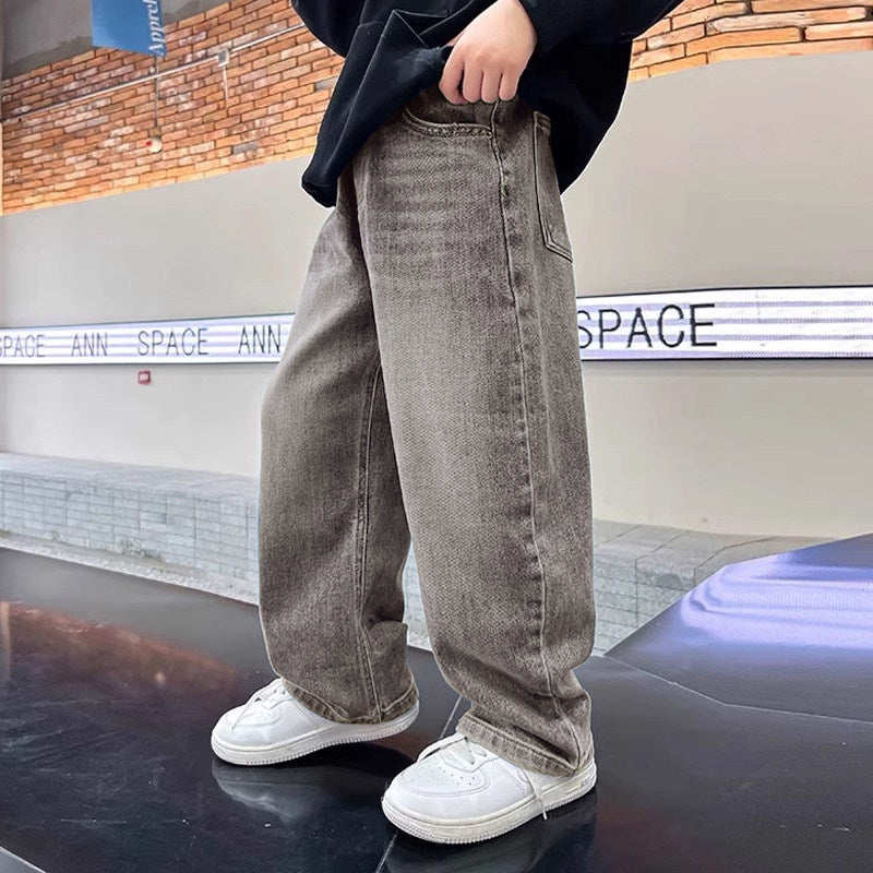 Women wide jeans pants with elastic waistband and trendy cut Mune Fashion