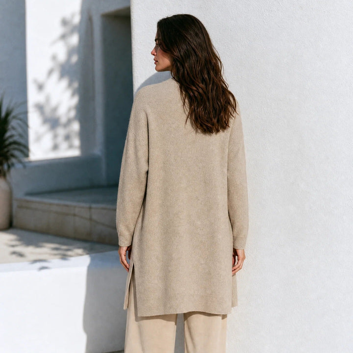 Women Elegant Long Cardigan made of soft knit Mune Fashion
