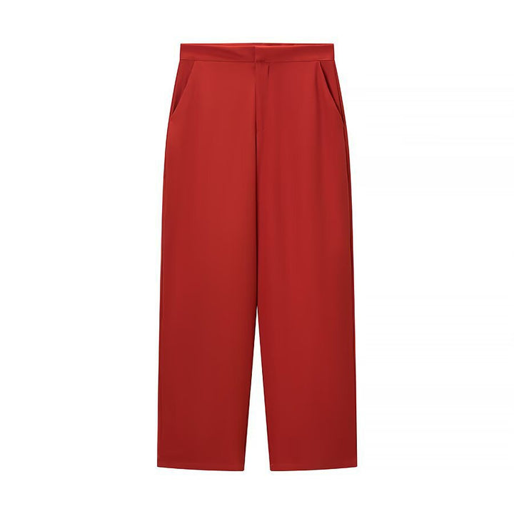 Ladies two-piece tailored blazer and high-waist trousers set with gold button detail Mune Fashion
