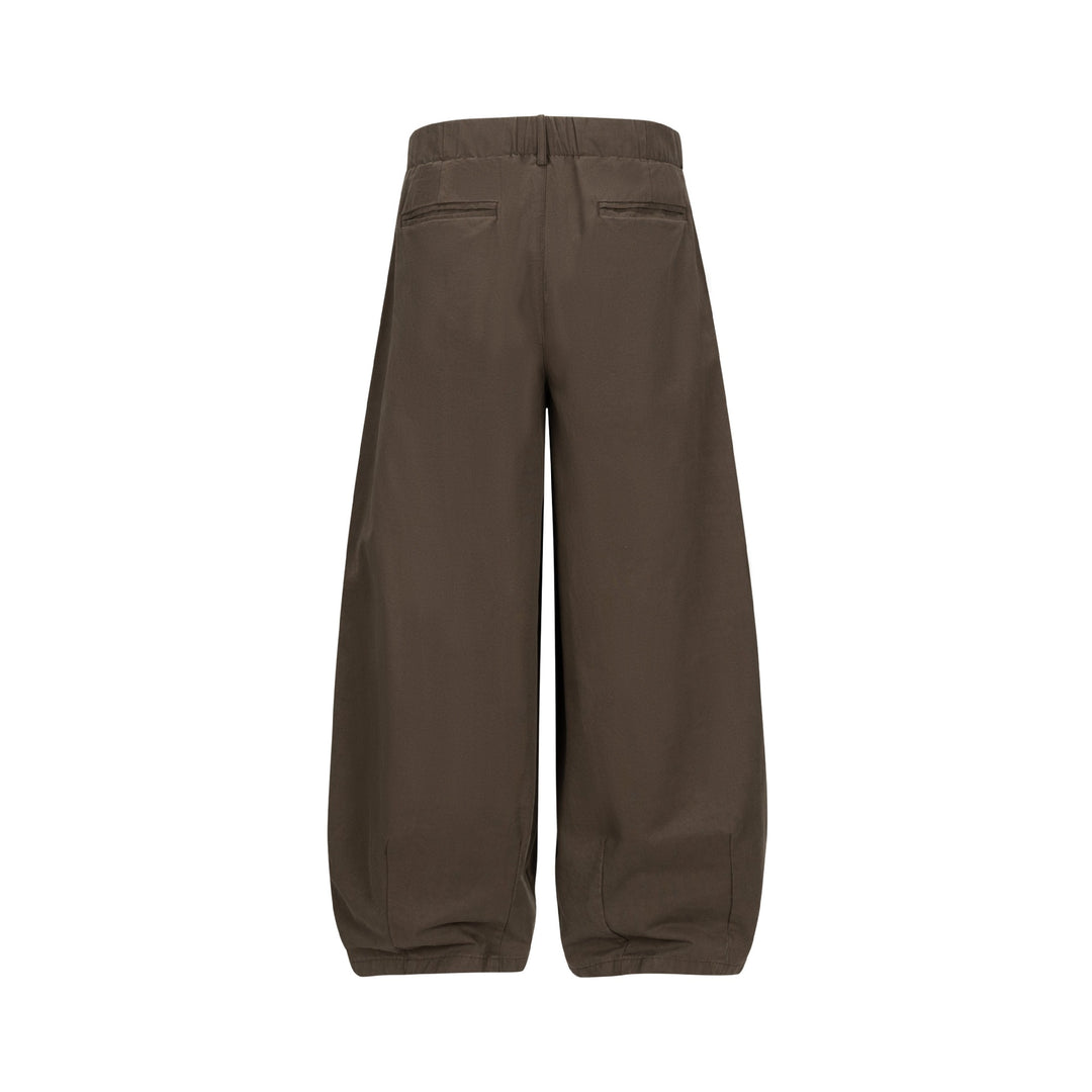 Women Wide Culotte Pants with High Waist, Pleats, and Elastic Ankle Closure Mune Fashion