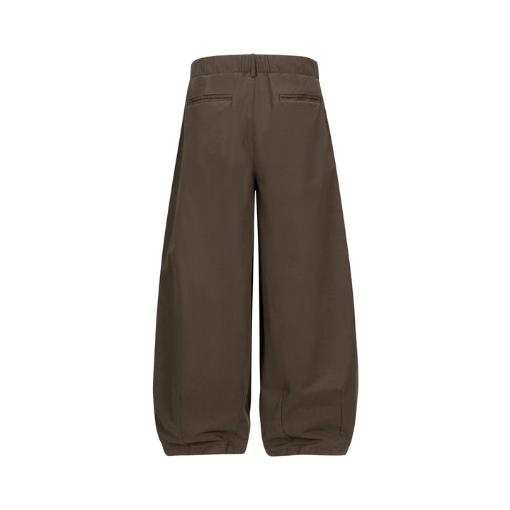 Women Wide Culotte Pants with High Waist, Pleats, and Elastic Ankle Closure Mune Fashion