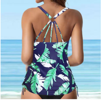 Women's Casual Tankini Top with Lacing Mune Fashion