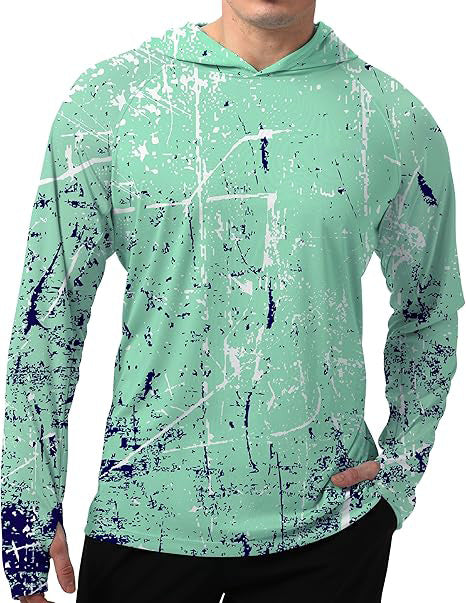 Men's sporty hoodie with abstract print