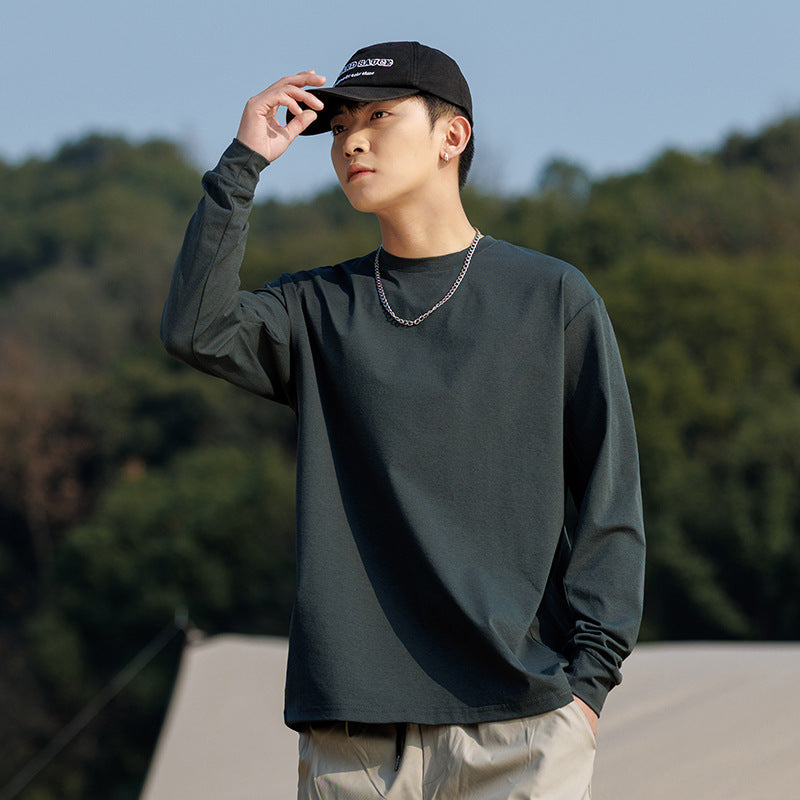 Men's oversized sweatshirt made of cotton blend with round neckline and ribbed cuffs Mune Fashion