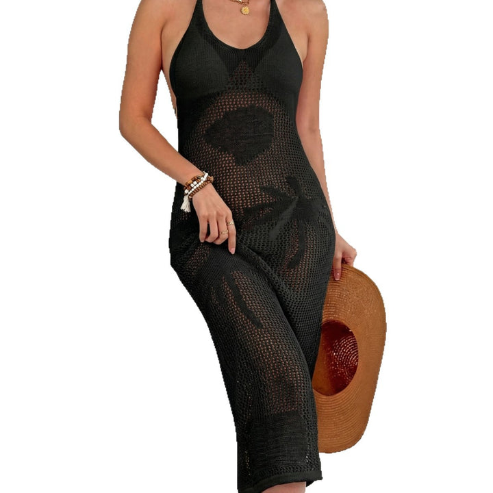 Ladies fashionable beach cover-up with net structure Mune Fashion