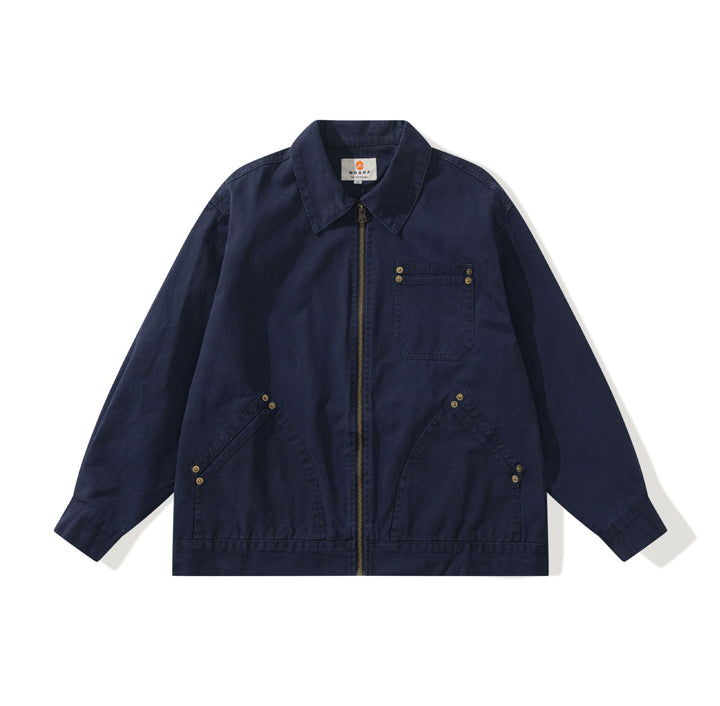 Unisex Boxy-Worker jacket made of durable twill with metal zipper and multitasking pockets Mune Fashion