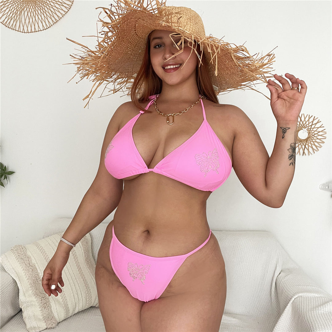 Women's triangle bikini with delicate butterfly design and sparkling details Mune Fashion
