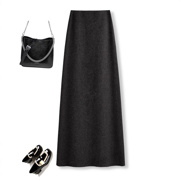 Women Elegant Maxi Skirt made of high-quality wool blend Mune Fashion