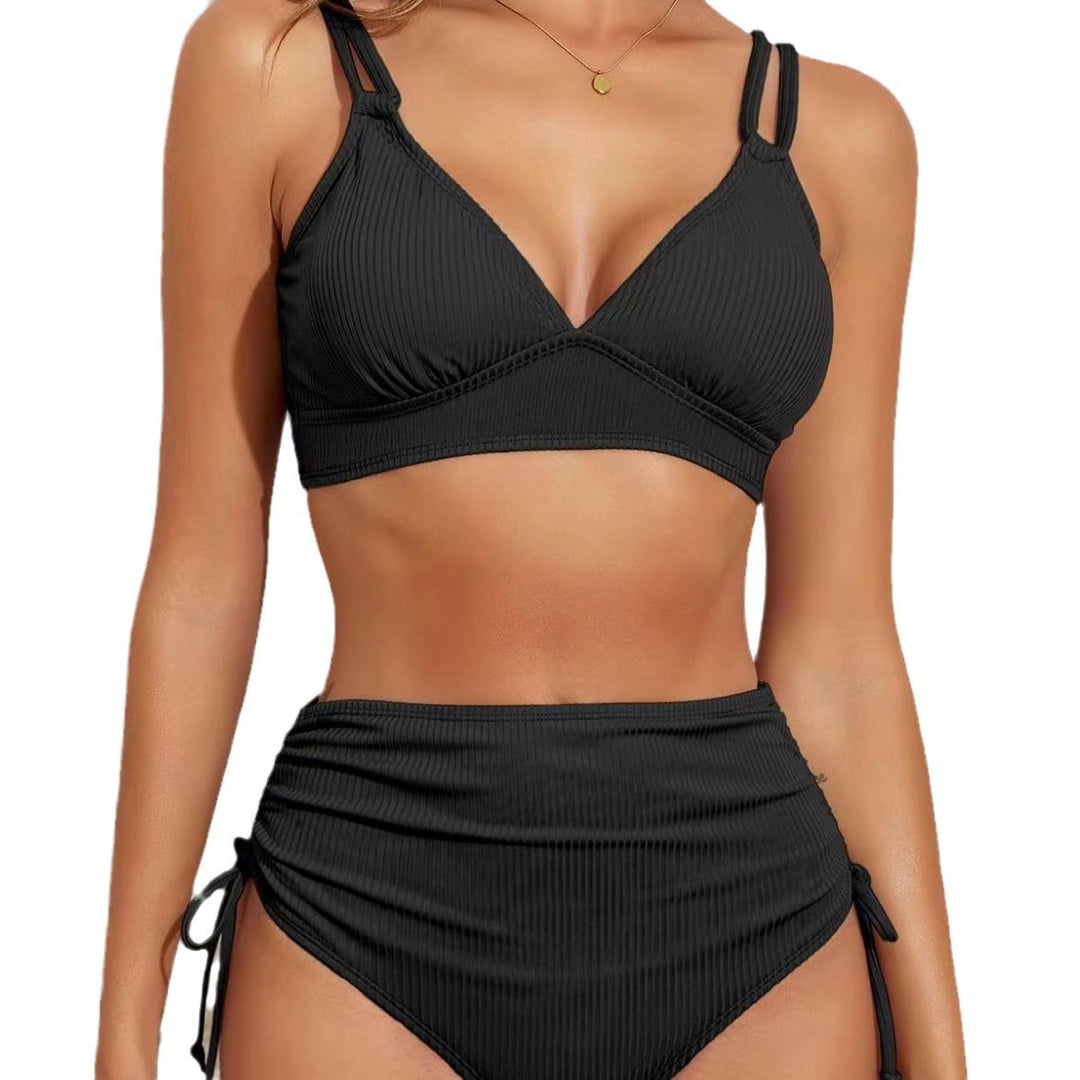 Women High-Cut Bikini with Elegant Ruffle Details Mune Fashion
