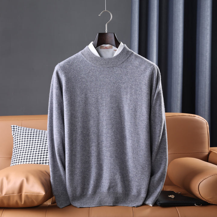 Men's Fine Turtleneck Sweater in Slim Minimal Silhouette made of Wool-Cashmere Mix Mune Fashion