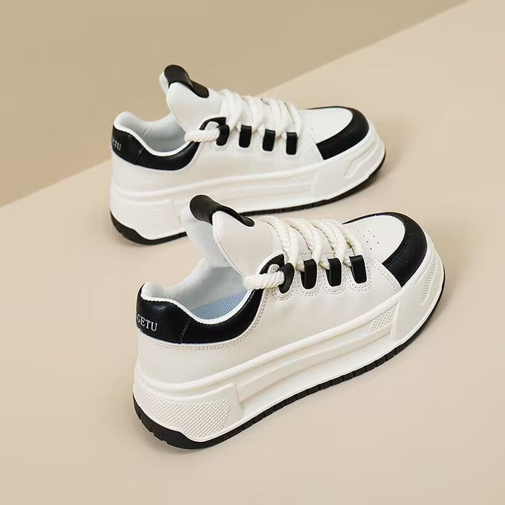 Ladies' fashionable sneakers with continuous platform and elastic shoelaces Mune Fashion