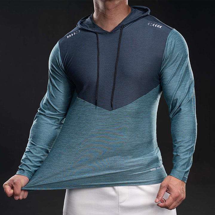 Men's Functional Long Sleeve Hoodie for Training with Stretch and Breathability Mune Fashion