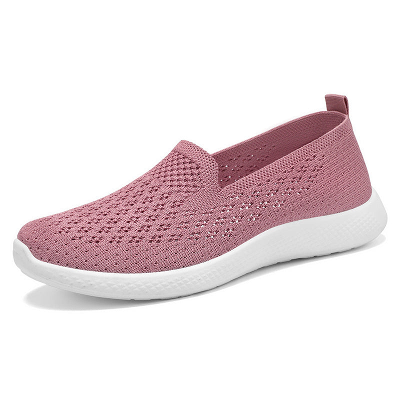 Women’s seamless knit slip-on with perforated air mesh structure, ergonomic memory footbed, and lightweight EVA cushioning Mune Fashion