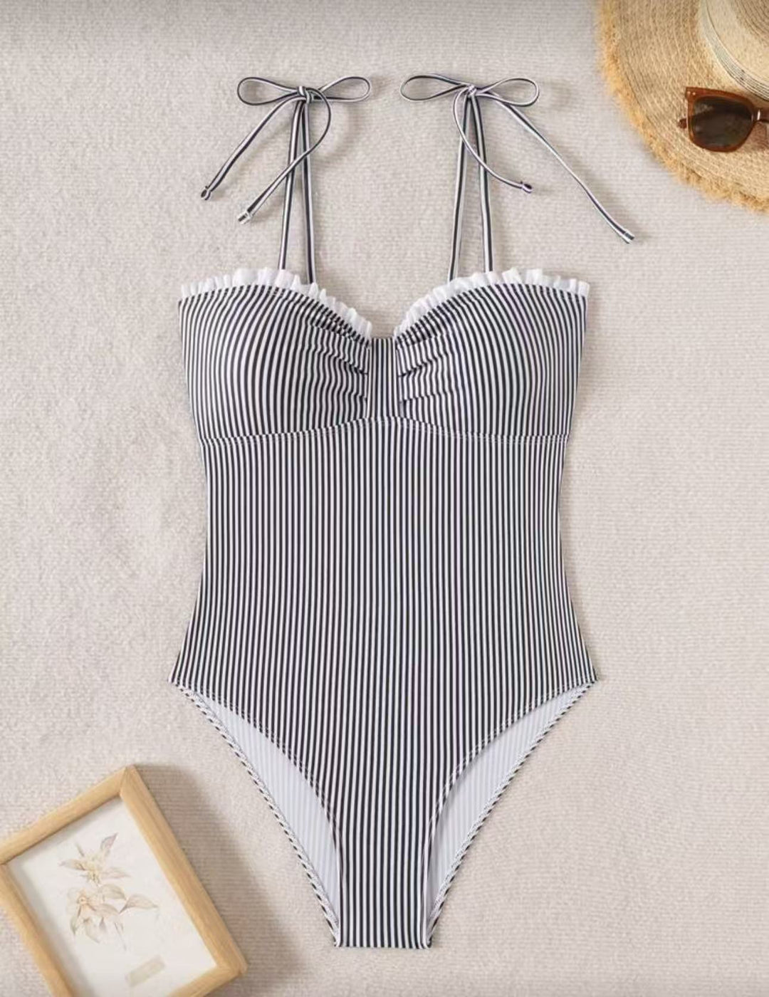 Women’s One-Piece Swimwear with Elegant Gatherings Mune Fashion
