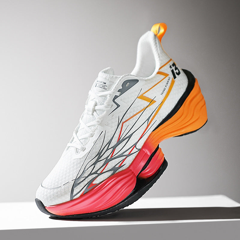 Unisex cushioned road running shoes with multi-layer energy return sole and ventilated knit upper Mune Fashion