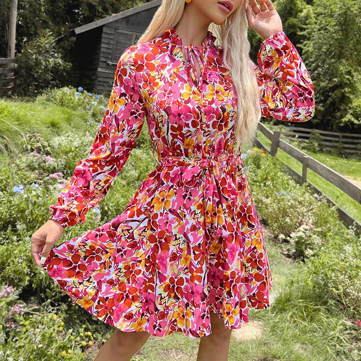 Women Floral Wrap Dress Mune Fashion