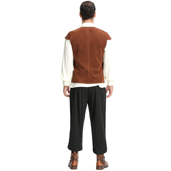 Men's classic Victorian waistcoat with V-neck and decorative buttons Mune Fashion