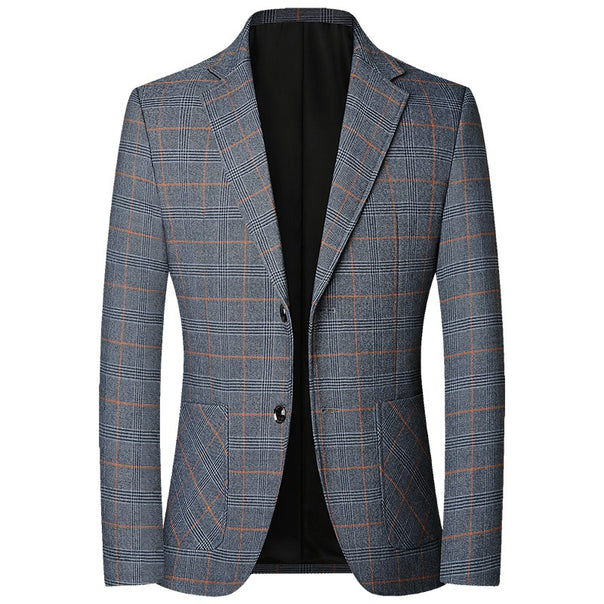 Men's checkered blazer with slim fit and patch pockets Mune Fashion